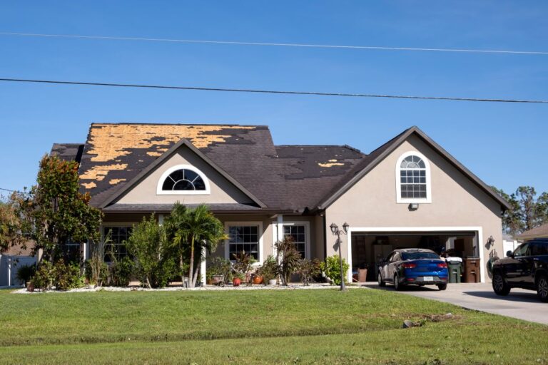 big house shingles missing