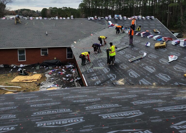 Stormgrade team replacing a roof