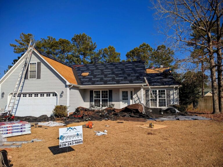 Roof underlayment on a roof