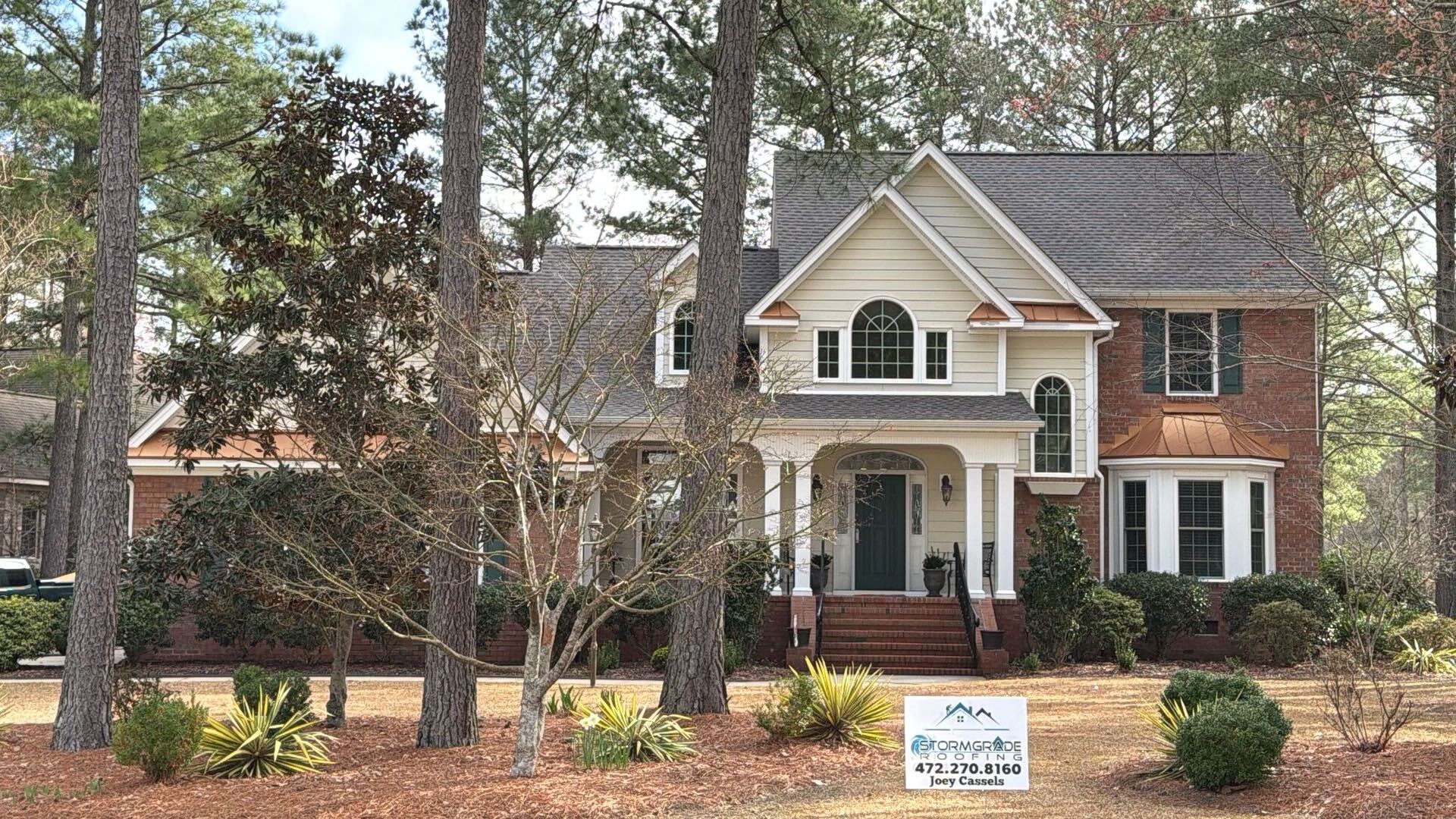 A house with a new roof