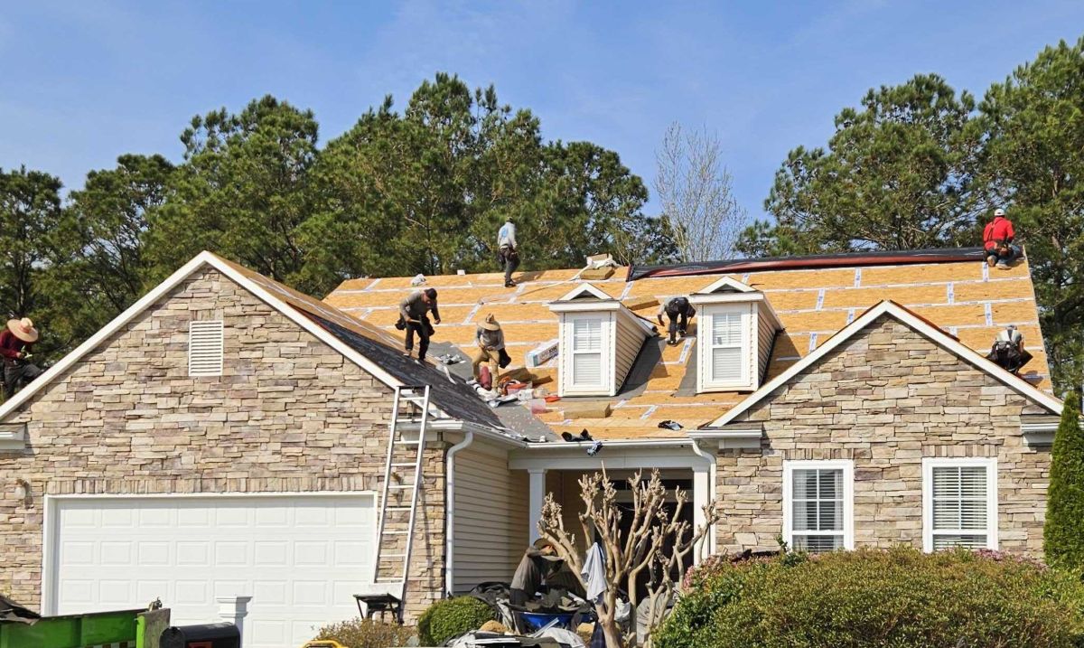 A roof being replaced by the Stormgrade team