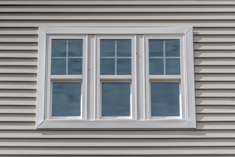 white window on a beige wall