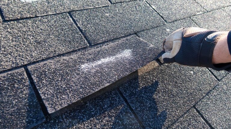 Residential roof inspection for an insurance claim due to storm damage