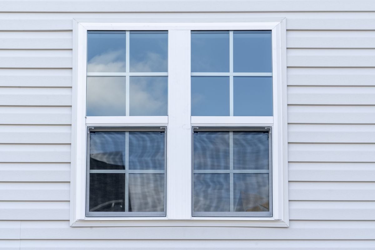 how to replace a window white siding squared window